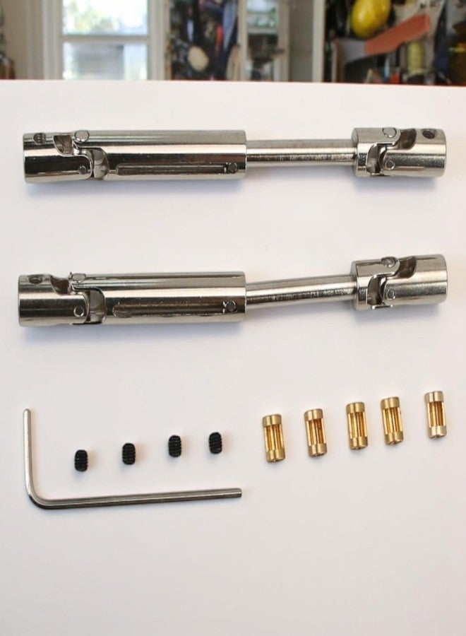 KH866 MN78 Metal RC Drive Shaft 69mm-93mm with 3mm to 4mm Shaft Sleeve for MN78 MN-78 MN 78 1/12 Crawler Car Upgrade Universal Parts Accessories (Silver) - Image 5